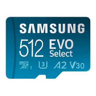 Samsung EVO Select 512 GB - Tarjeta de memoria microSD + adaptador Clase 10