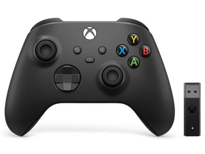 Control Inalámbrico Negro Xbox Series X|S + Receptor Inalámbrico
