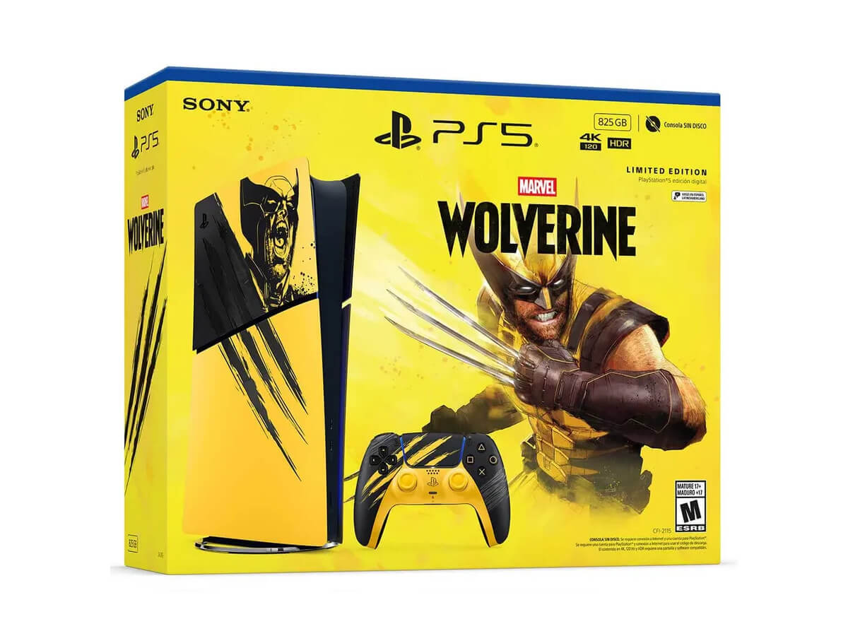 Playstation 5 Slim Version Digital - Edicion Limitada Marvel’s Wolverine Battle Yellow - Image 2